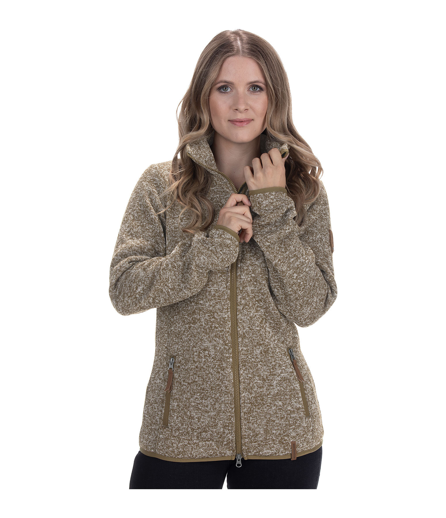 Ladies Knitted Fleece Jacket Zola