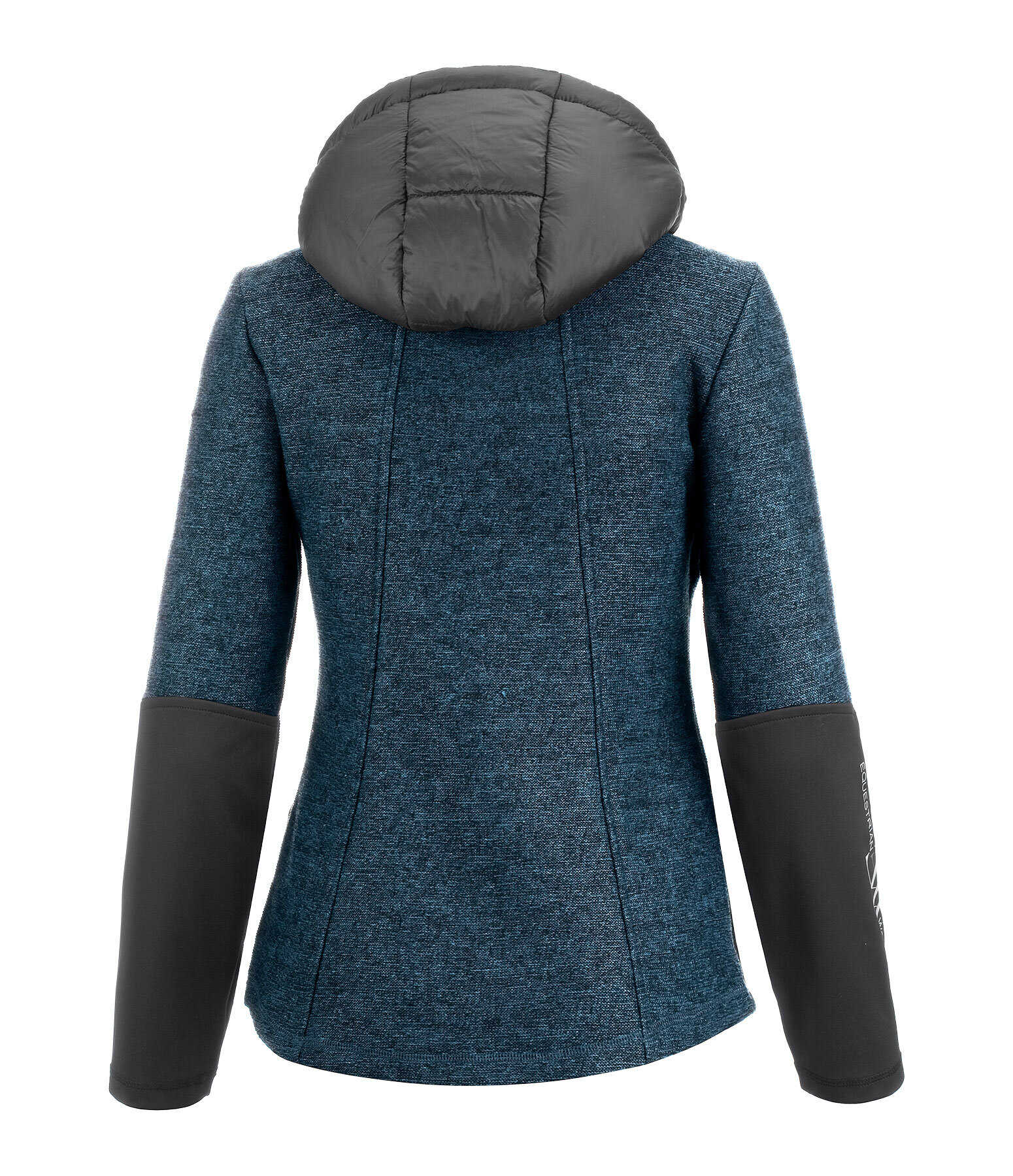 Wool Mix Knitted Fleece Hybrid Jacket with Hood