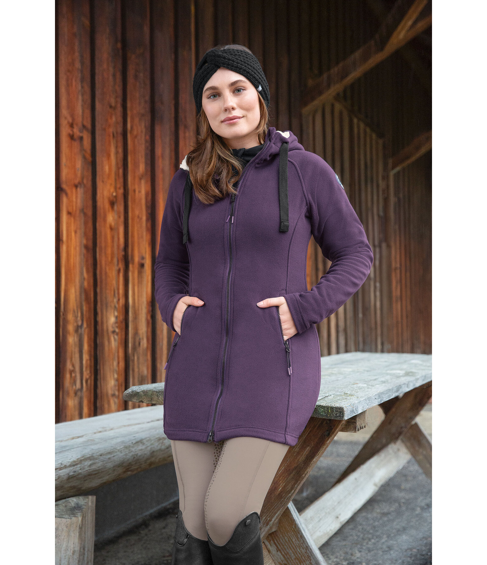 Hooded Fleece Coat Greta