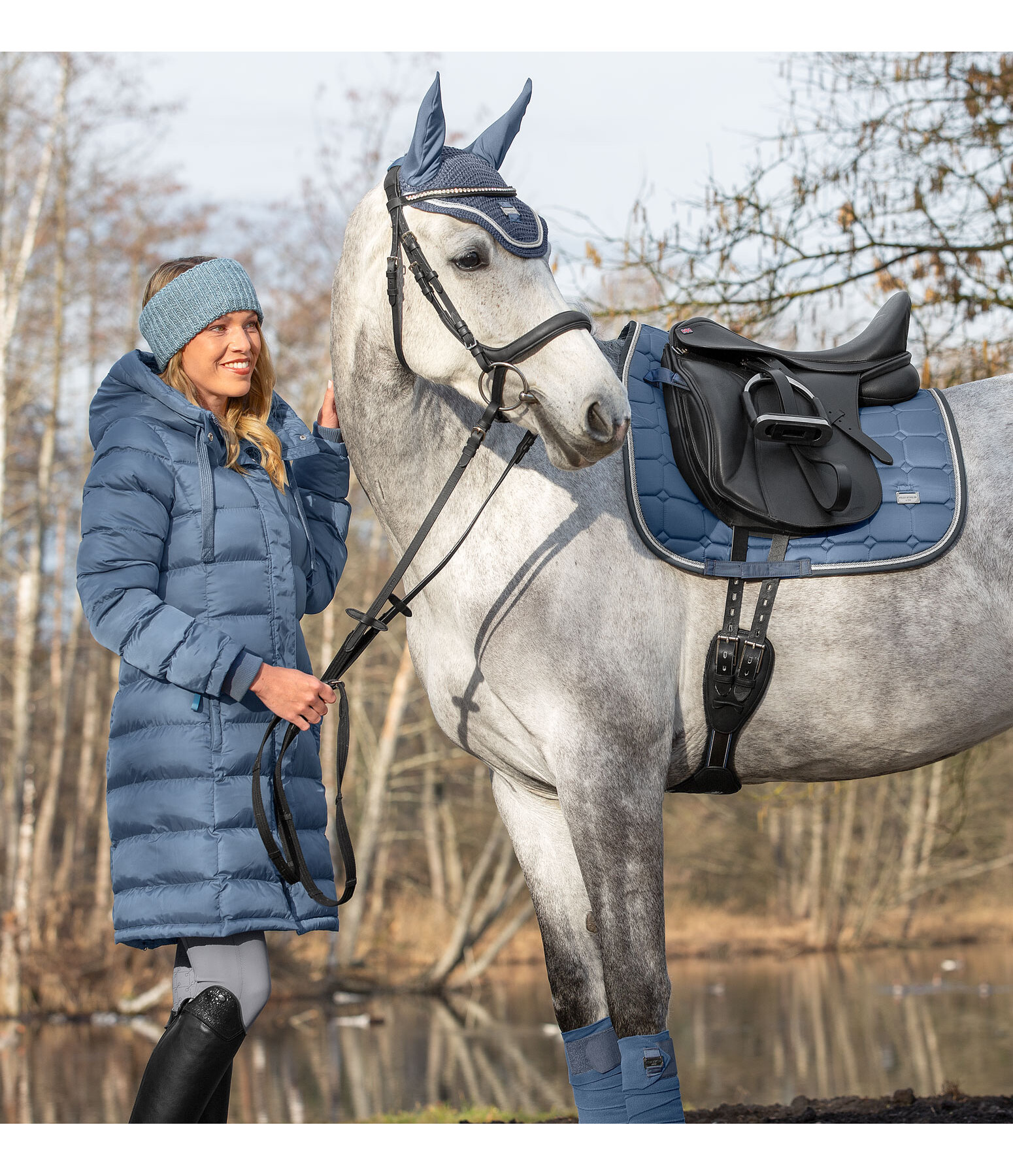 Hooded Quilted Riding Coat Minou