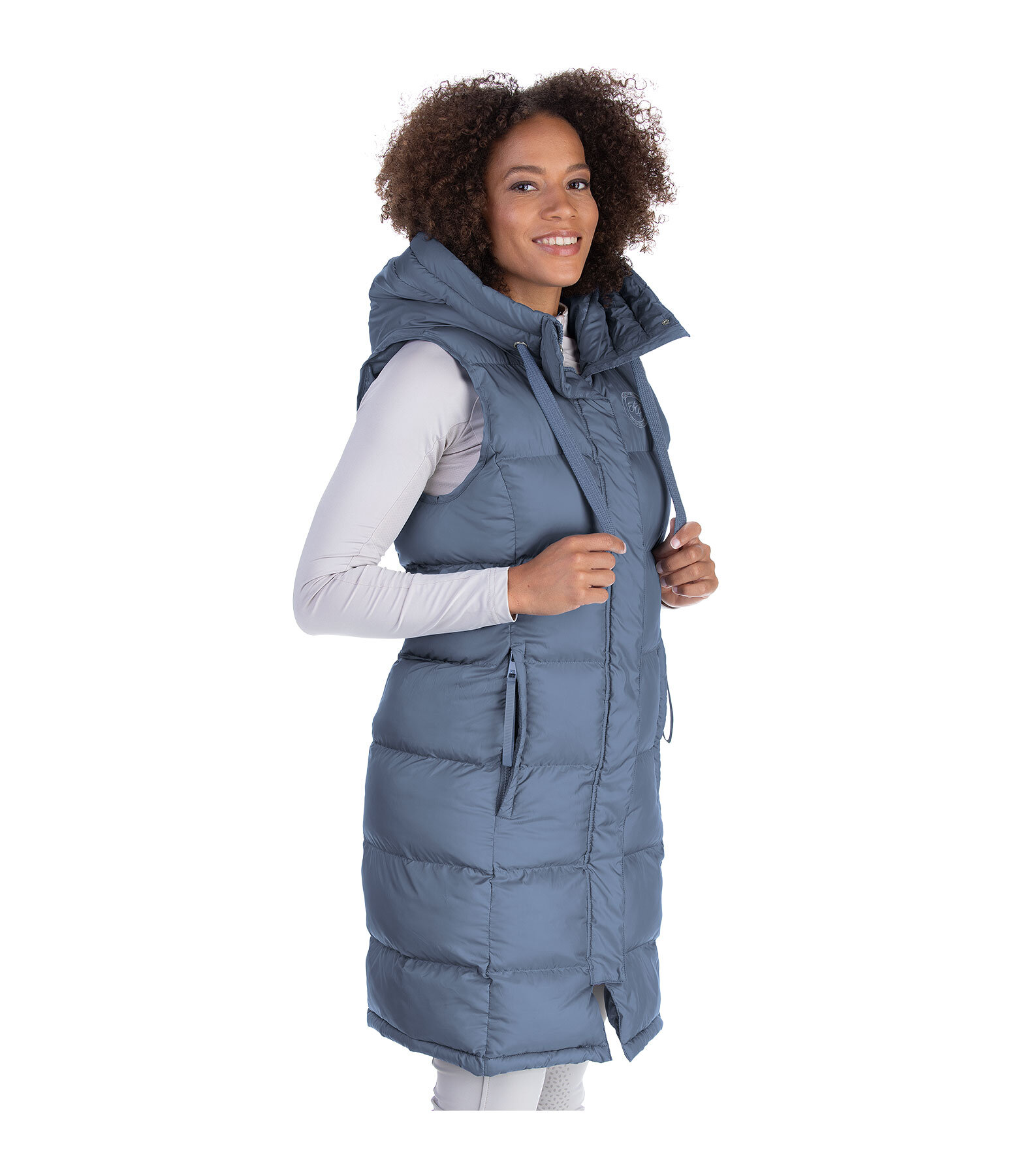 Hooded Long Gilet Clara