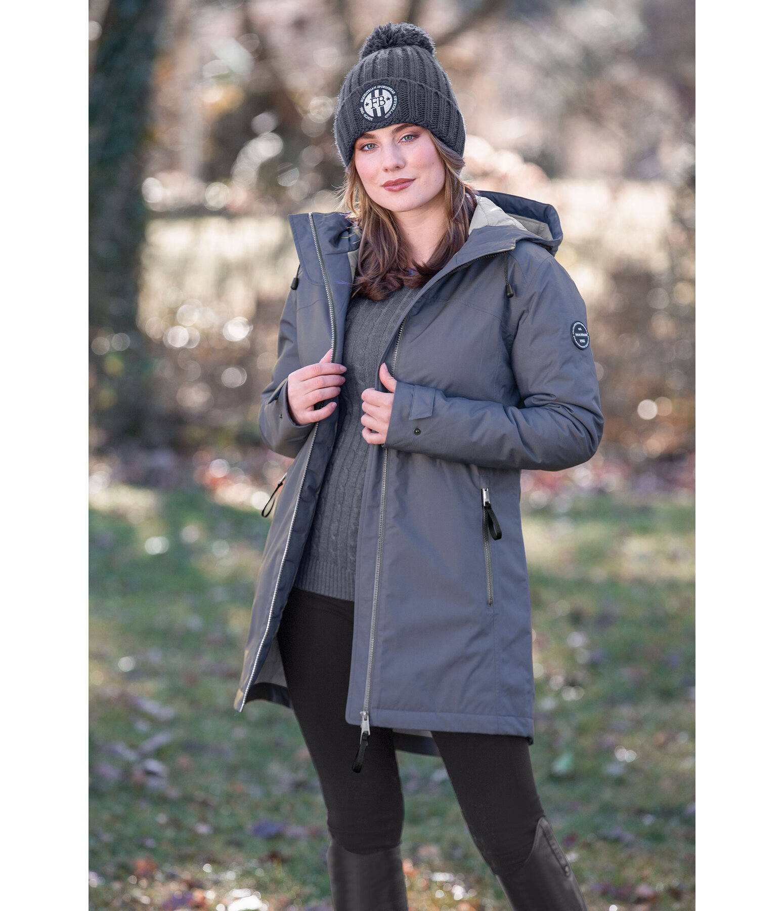 Functional Hooded Riding Coat Eliza