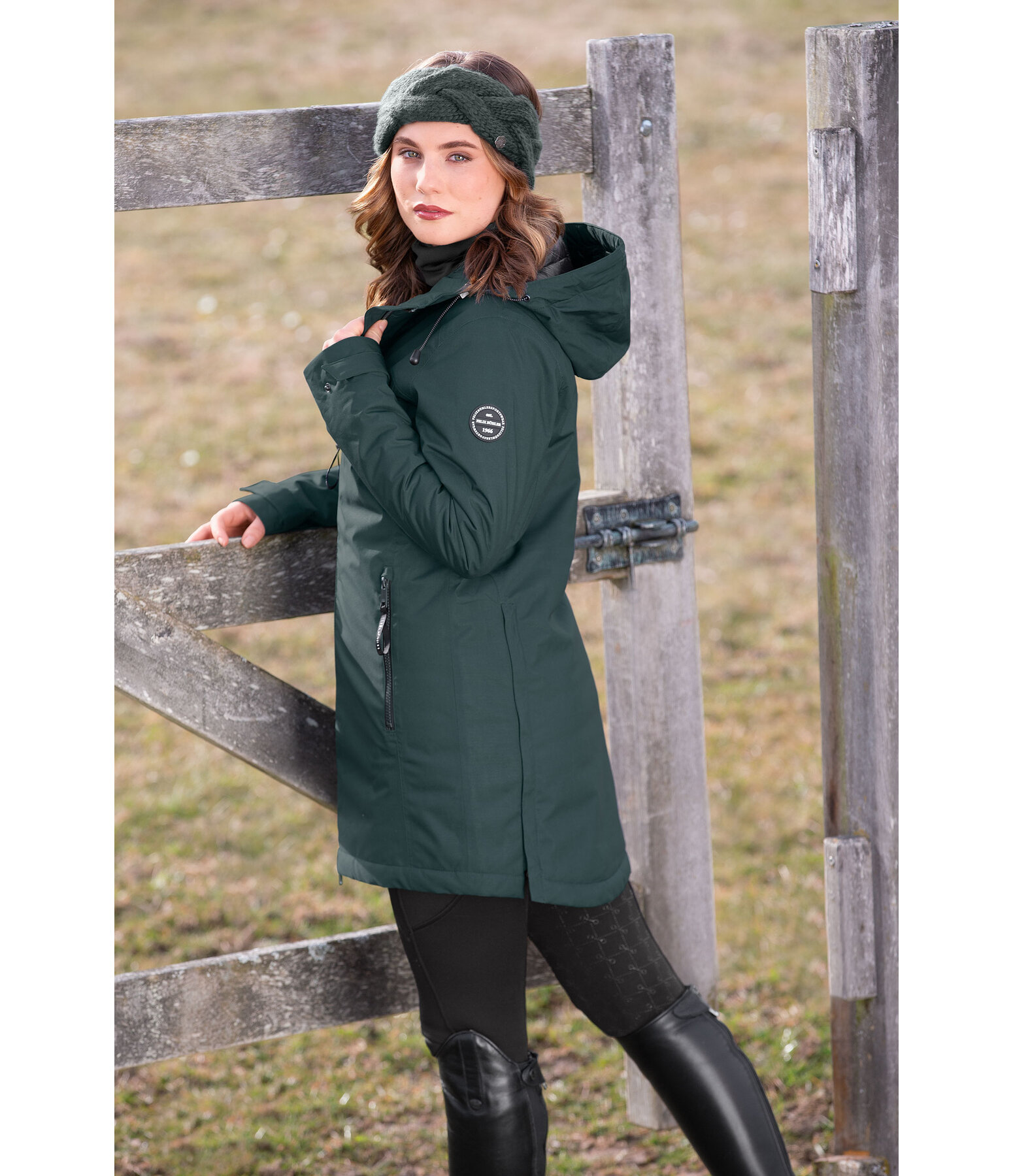 Functional Hooded Riding Coat Eliza