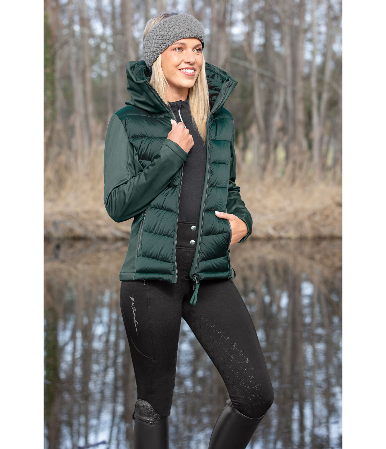 Soft Shell Hooded Combination Riding Jacket Claire