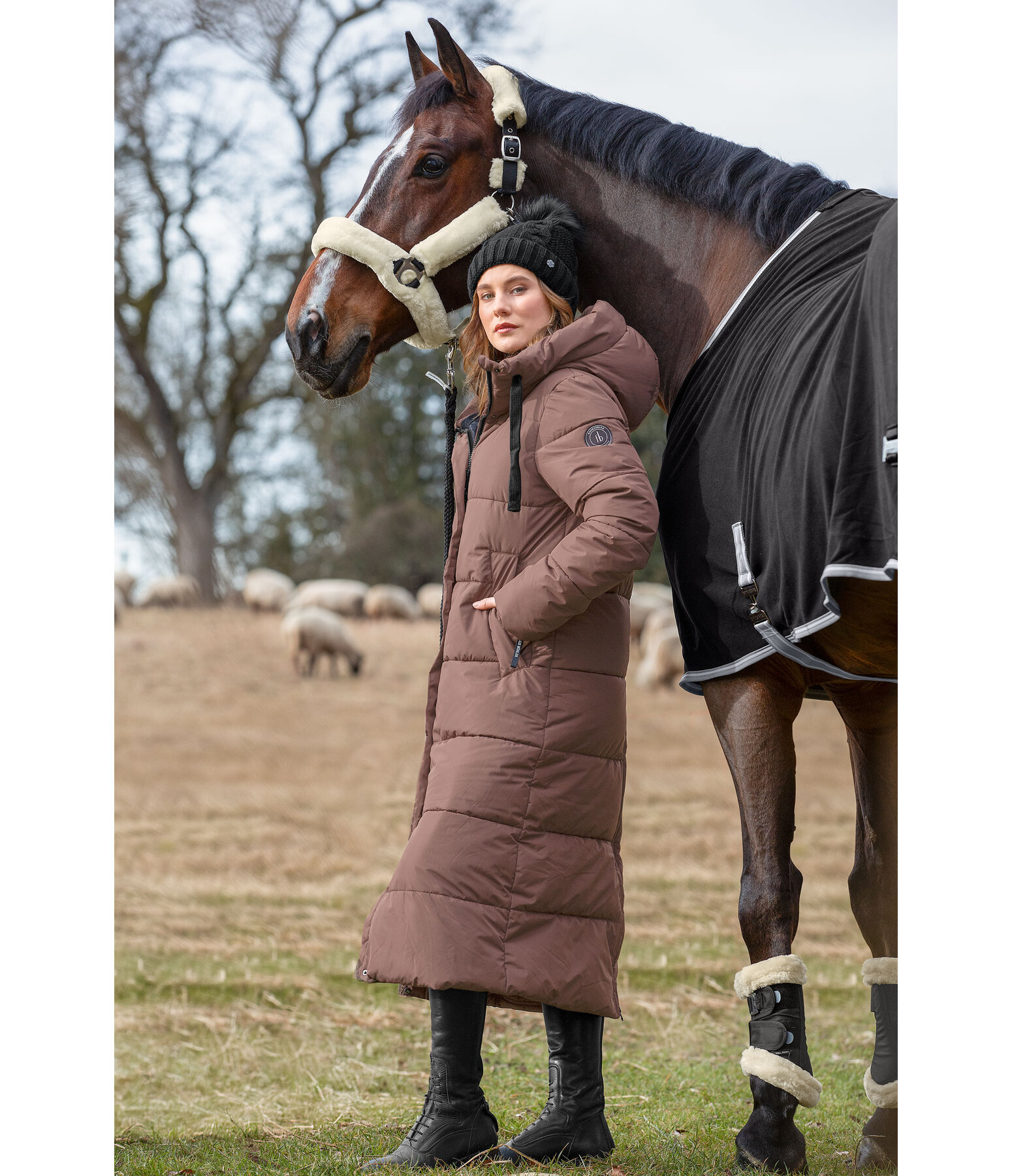 Hooded Quilted Riding Coat Anne