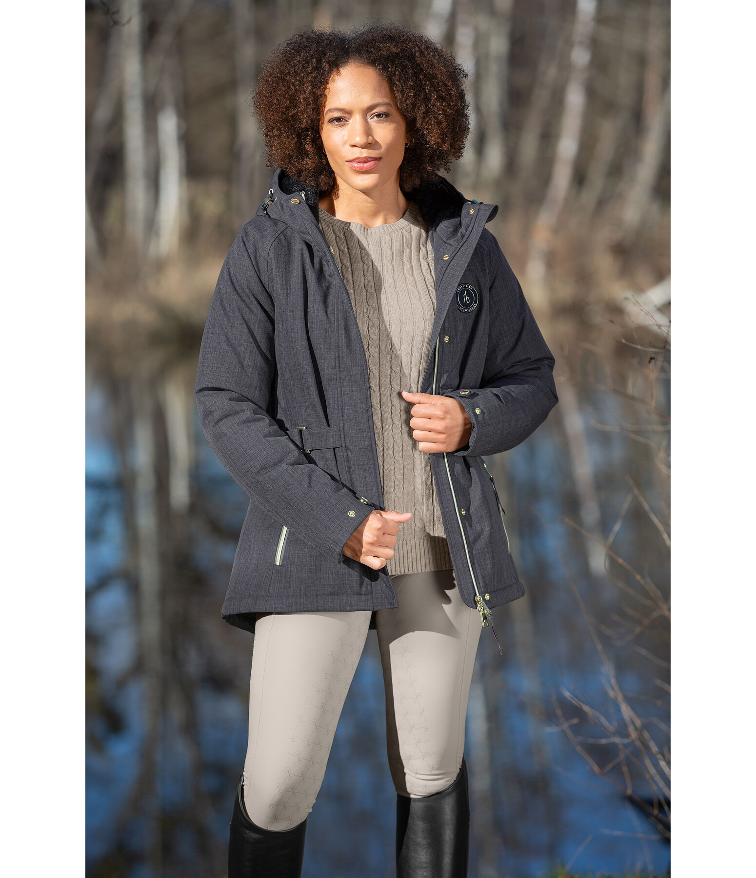 Hooded Functional Riding Jacket Femke