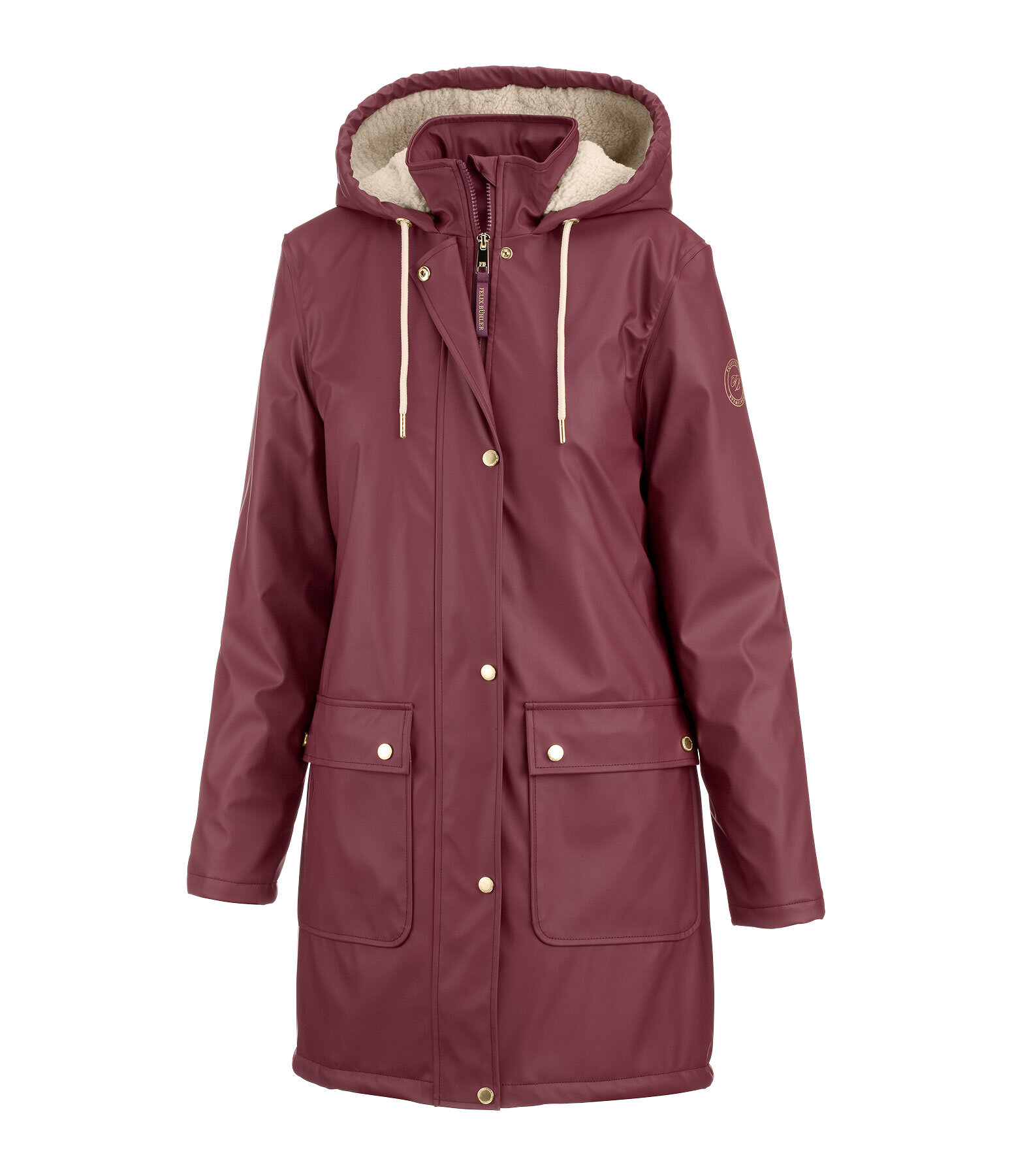 Teddy Fleece Hooded Rain Coat Paris