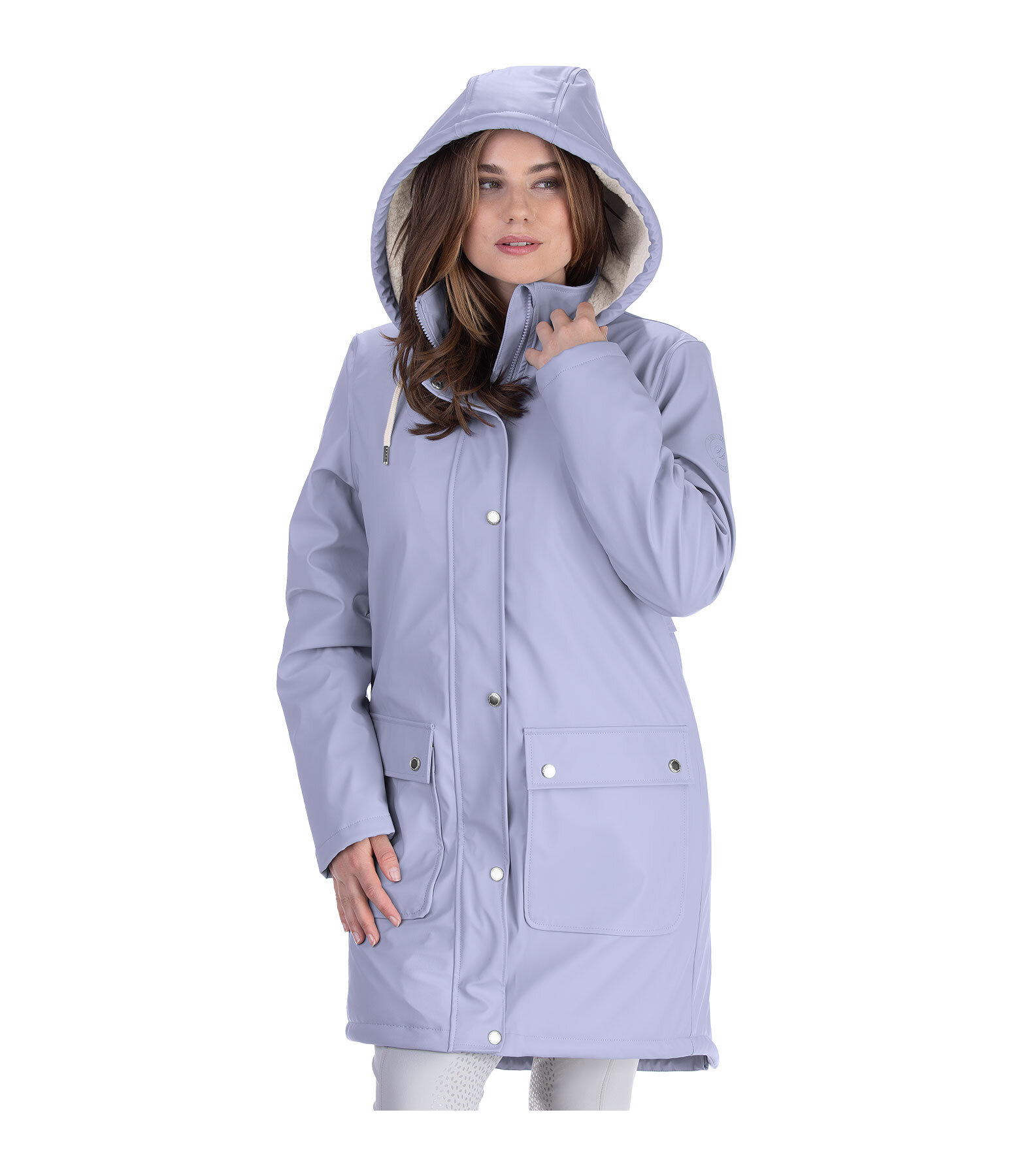 Teddy Fleece Hooded Rain Coat Paris