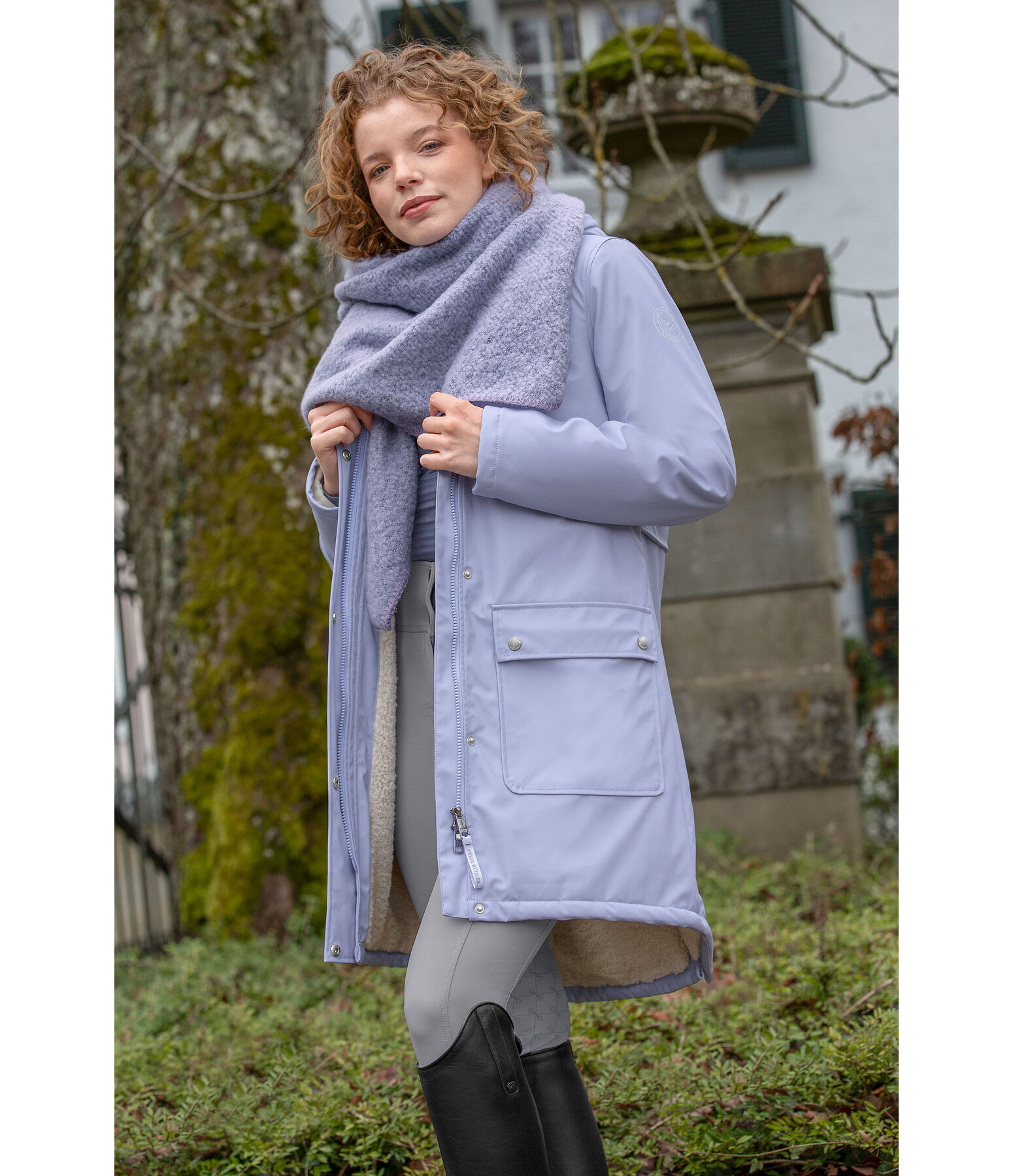 Teddy Fleece Hooded Rain Coat Paris