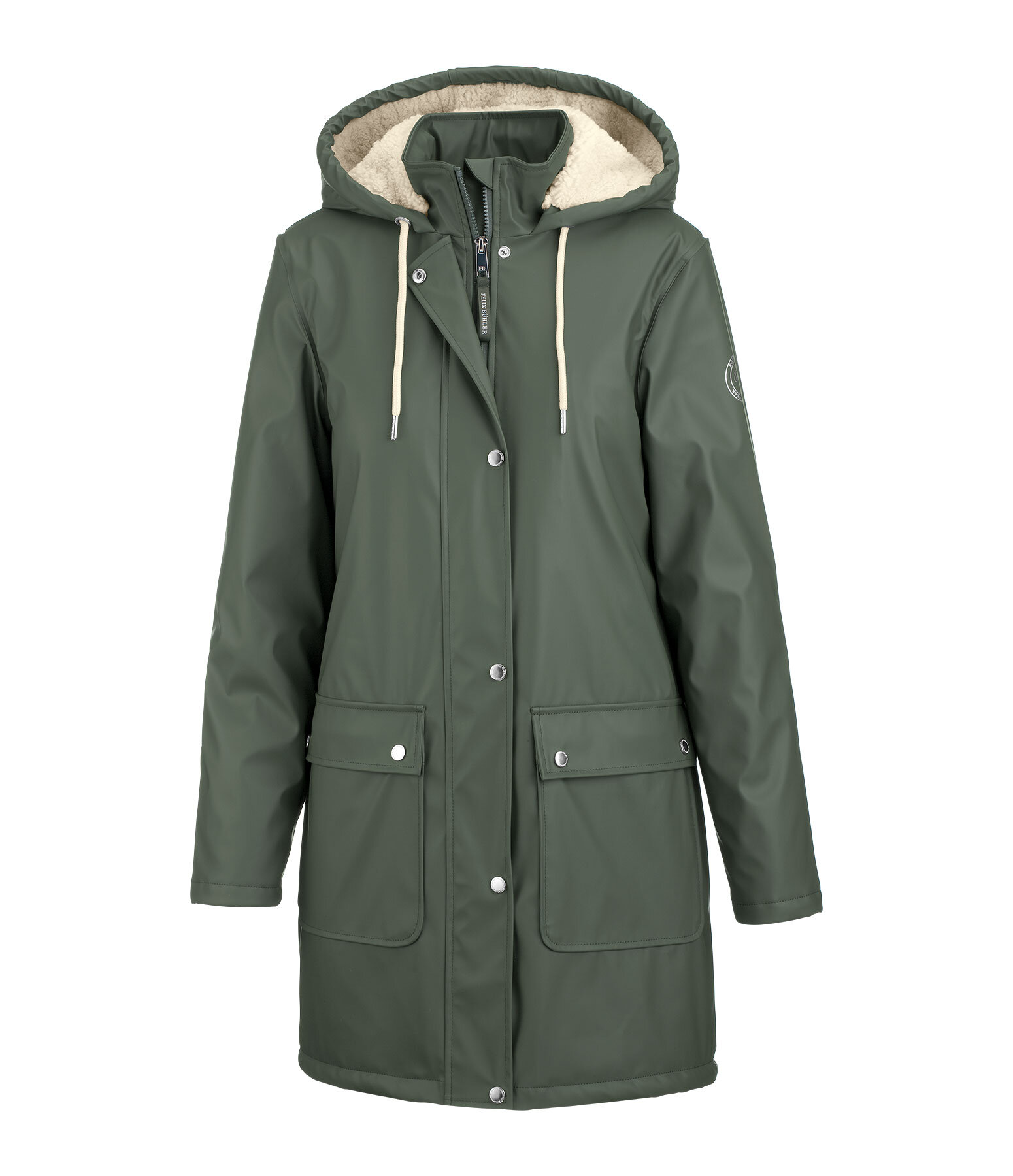 Teddy Fleece Hooded Rain Coat Paris