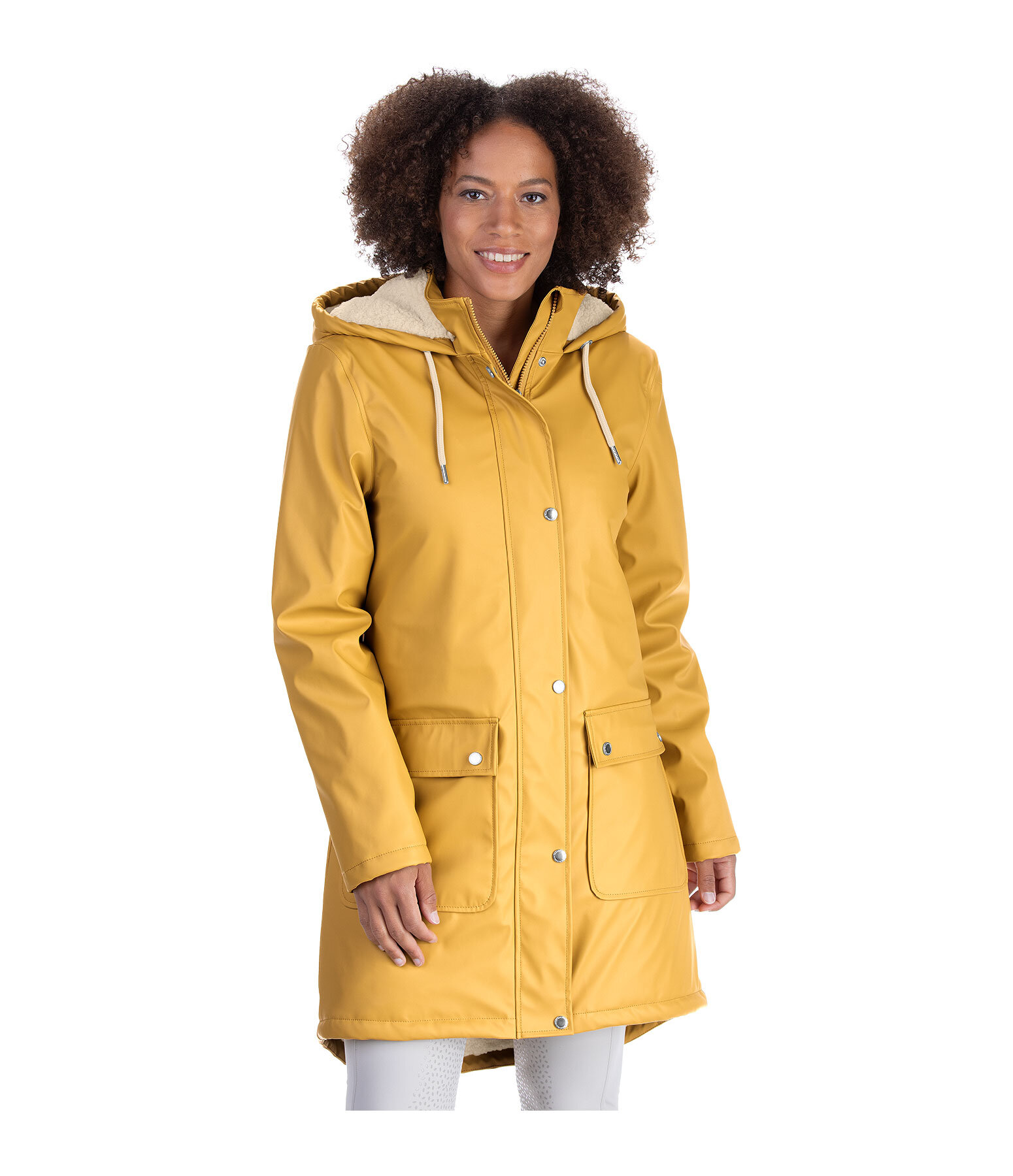 Teddy Fleece Hooded Rain Coat Paris