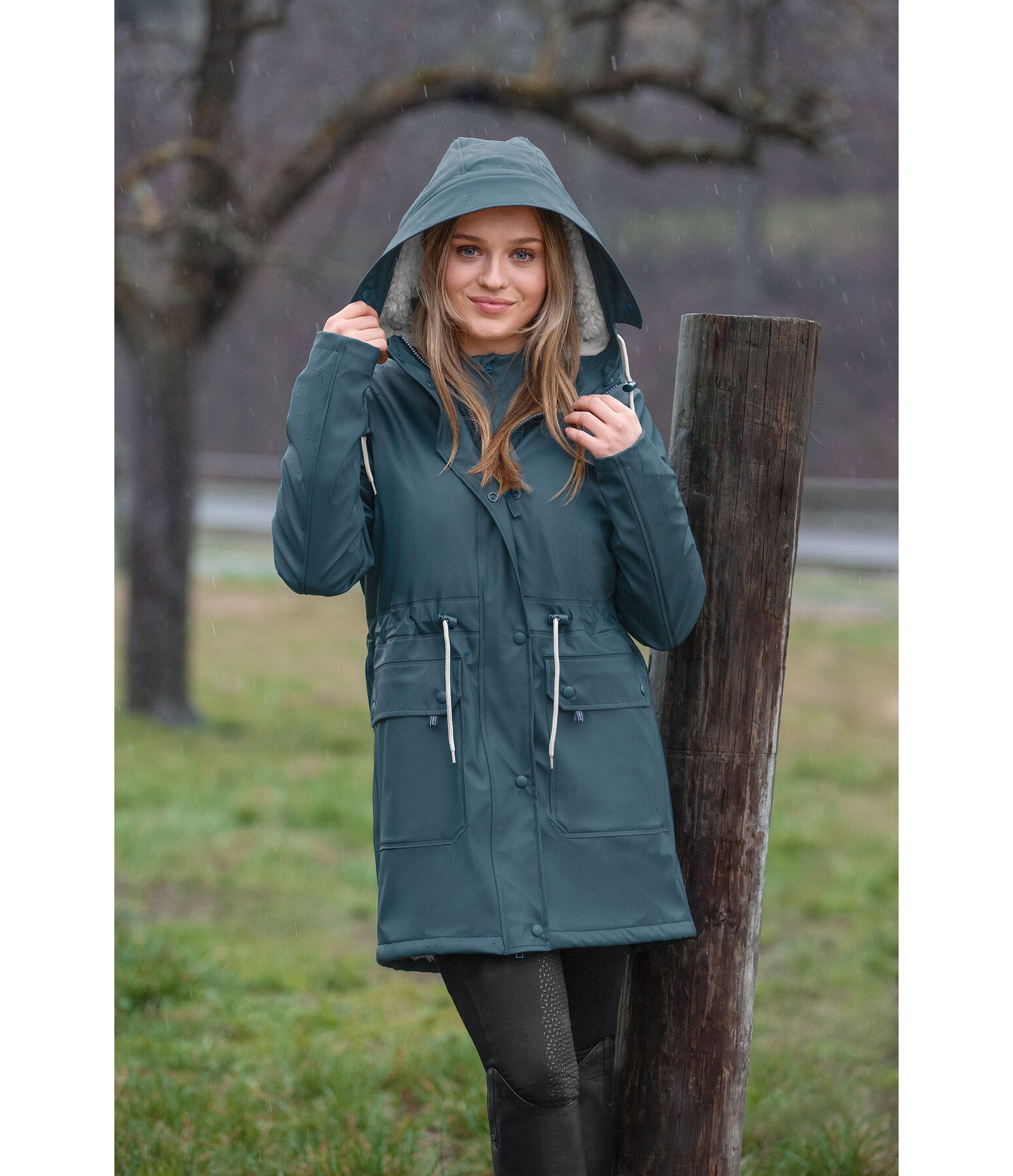 Teddy Fleece Hooded Rain Jacket Stella II