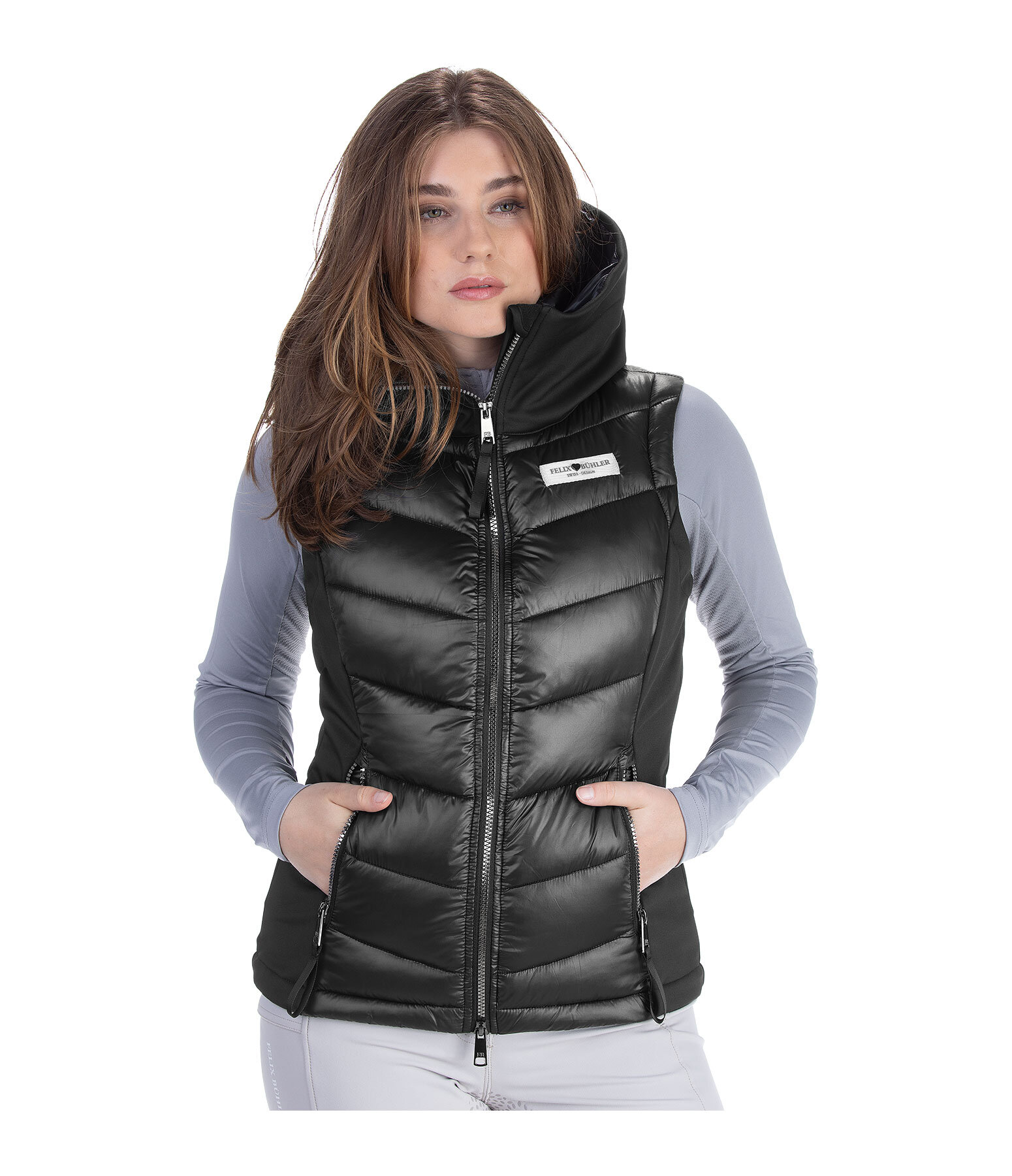 Softshell Hooded Combination Riding Gilet Katlyn