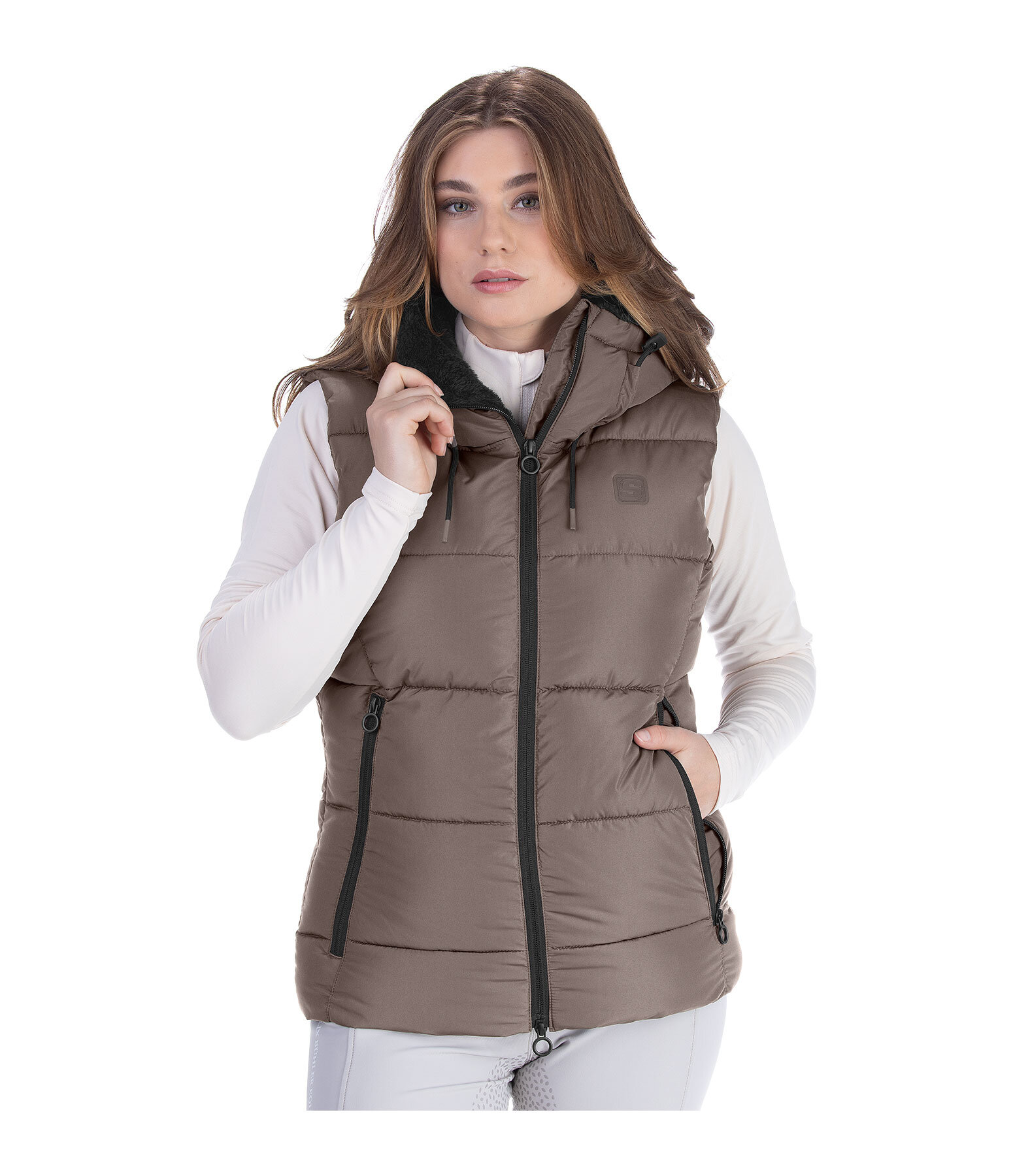 Hooded Quilted Riding Gilet Mira III