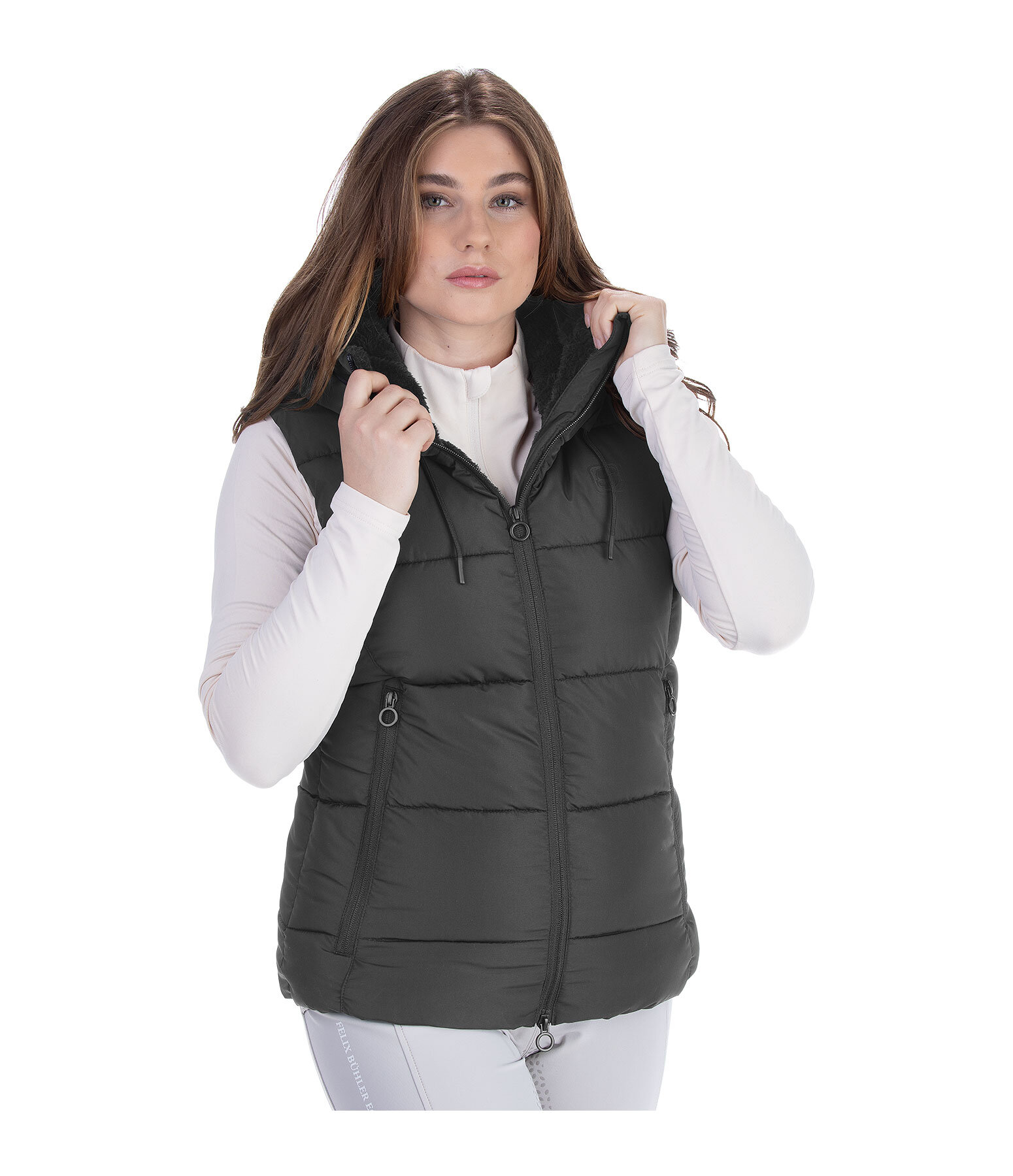 Hooded Quilted Riding Gilet Mira III