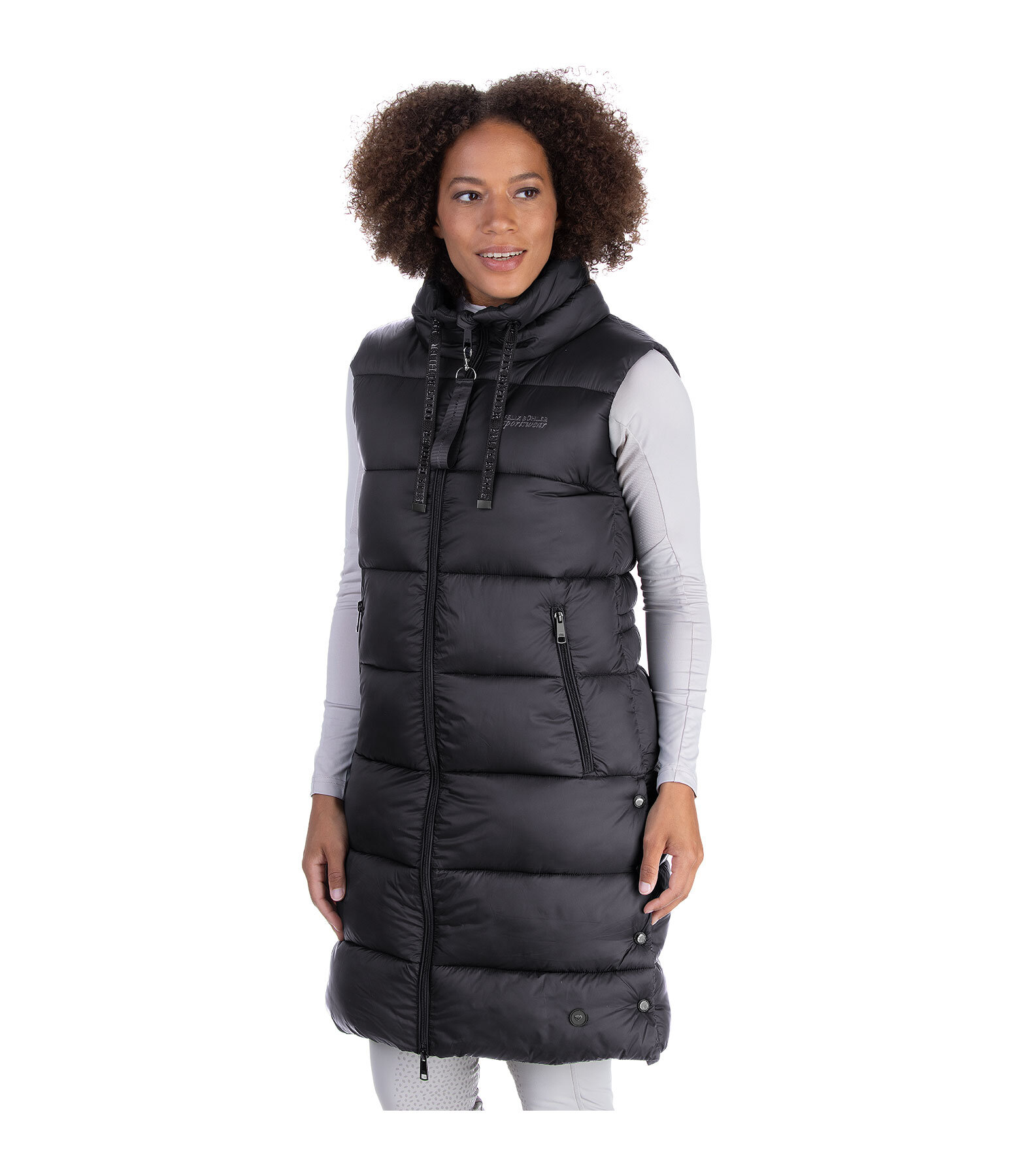 Quilted Long Gilet Amber