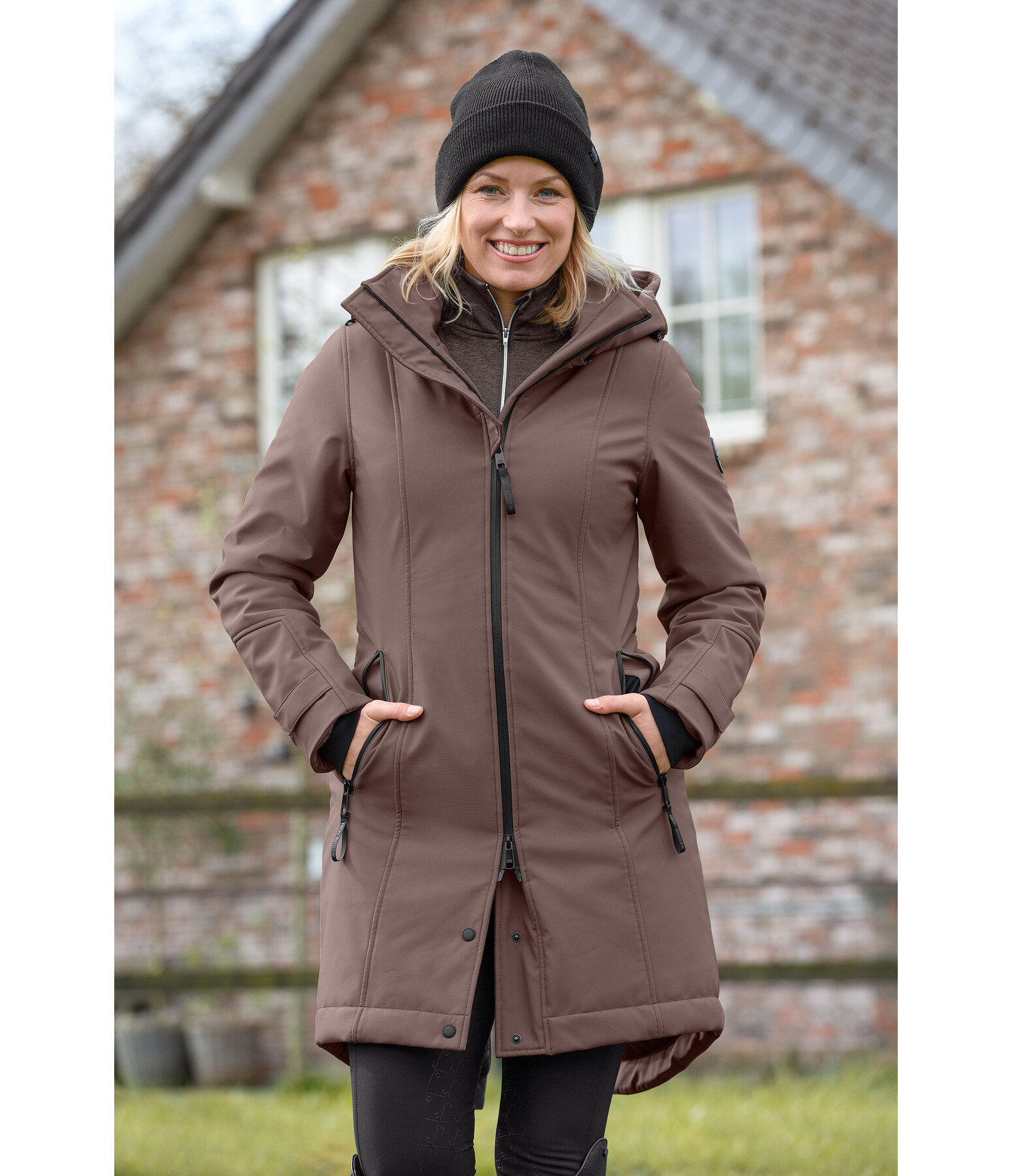 Hooded Softshell Riding Coat Aurelie