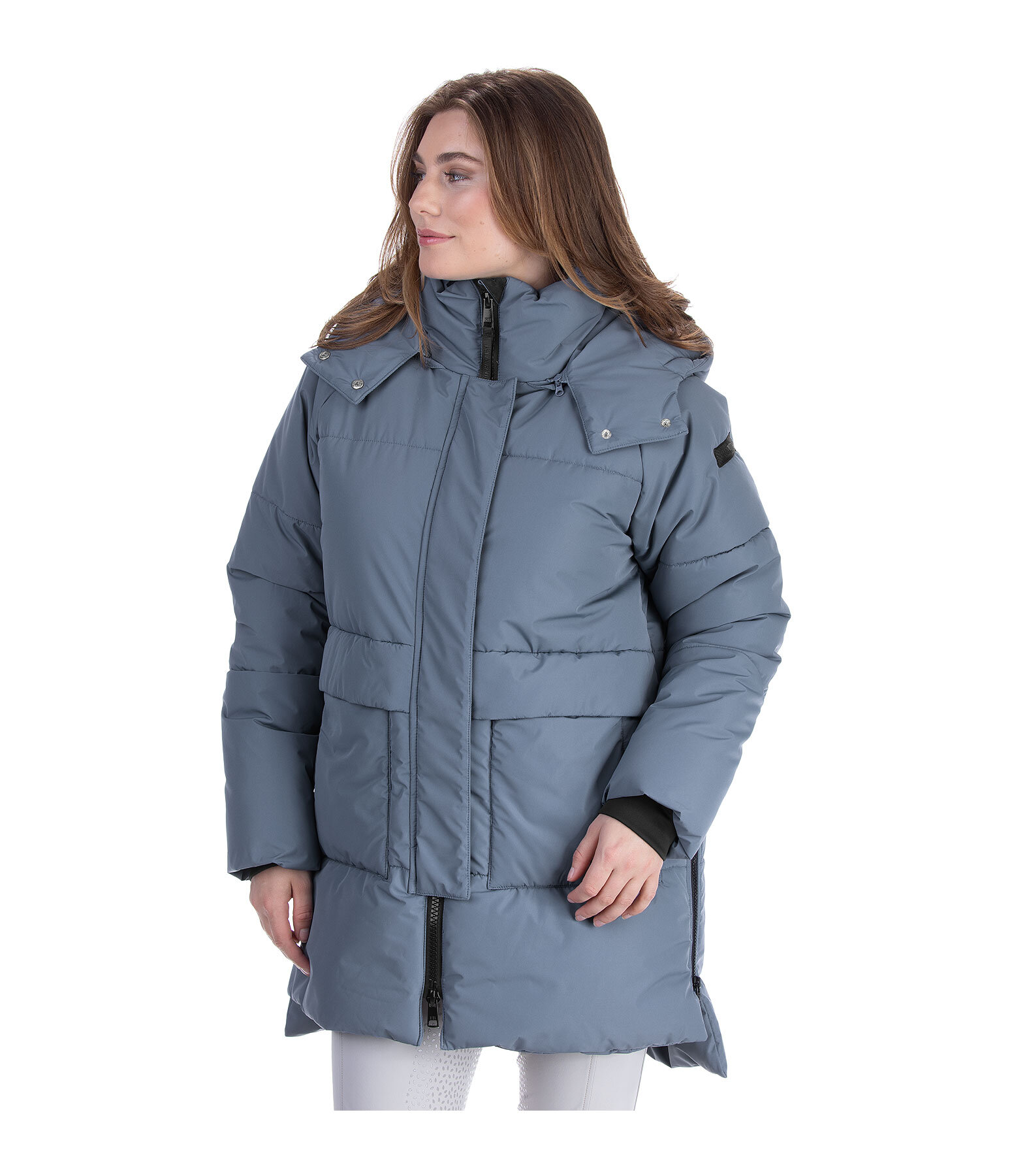 Hooded Quilted Riding Parka Miali