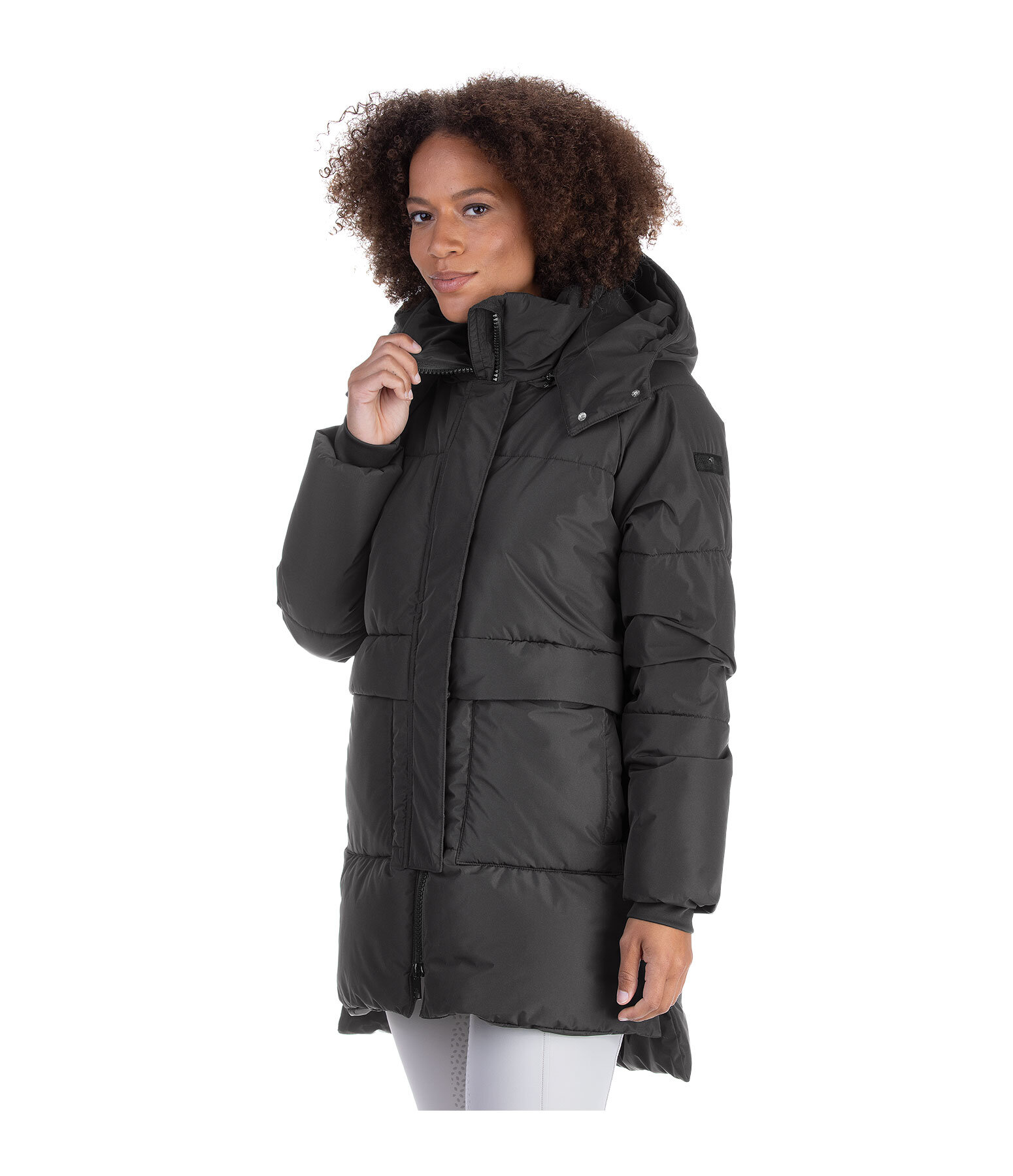 Hooded Quilted Riding Parka Miali