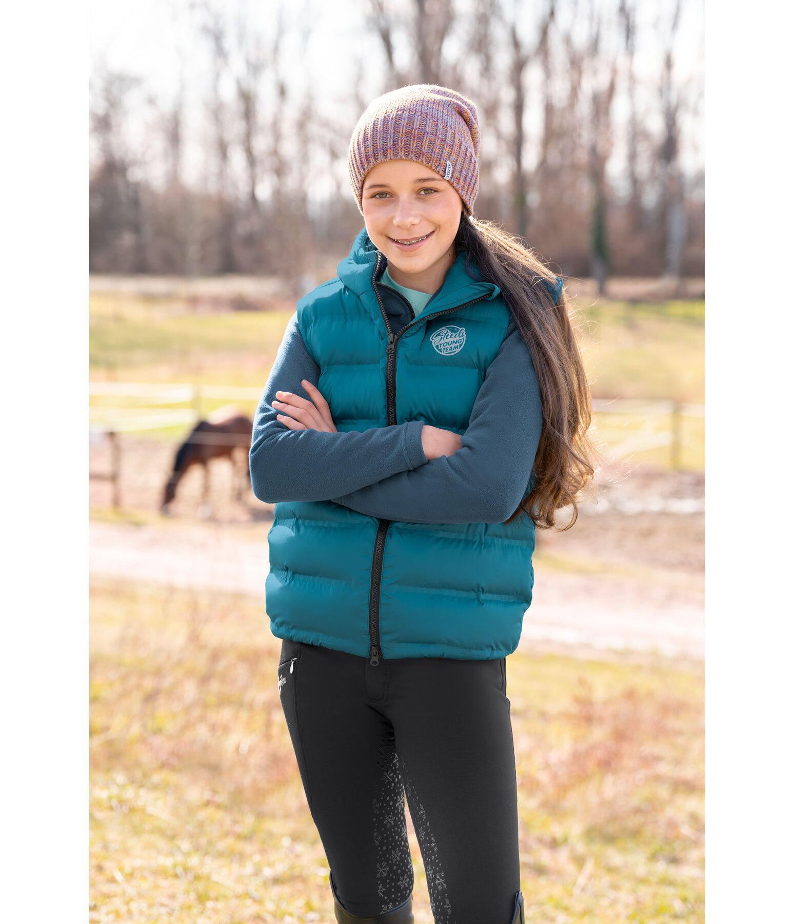 Children's Hooded Riding Gilet Calla