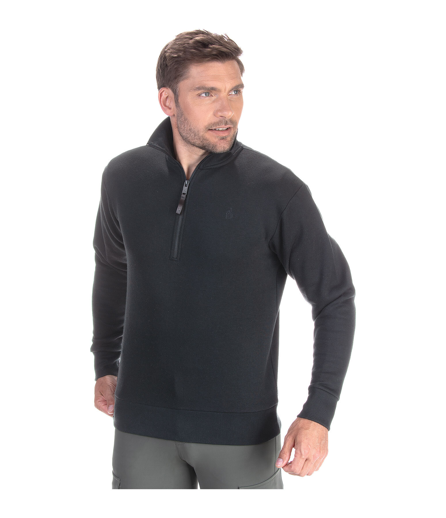 Men's Sweatshirt with zip up collar Portland