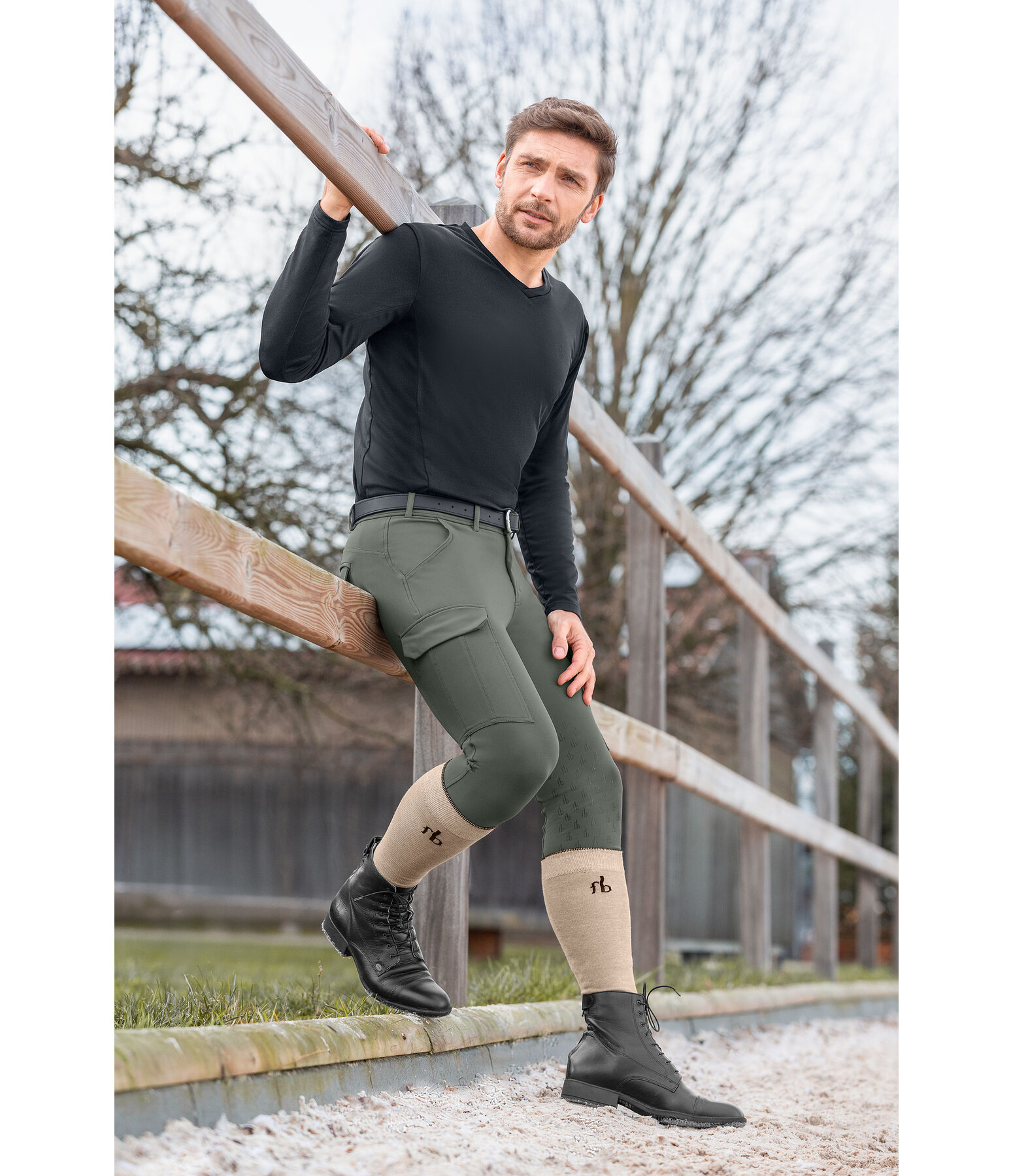 Men's Hybrid Knee Patch Breeches Georgia