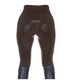 Thermal Fleece Lined Riding Tights - BERRY