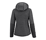 Wool Mix Knitted Fleece Hybrid Jacket with Hood