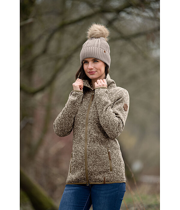 Ladies Knitted Fleece Jacket Zola